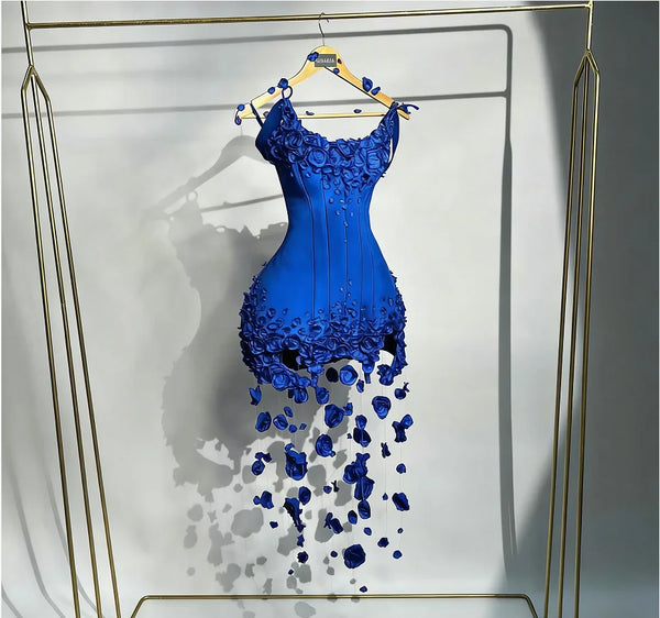 Cute Red Prom Dresses 2026 Black Girl Boning Draped Floral Cocktail Dress Sheath Sexy Homecoming Party Gowns Flowers Customized