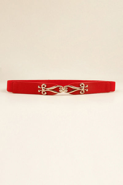 Alloy Buckle Elastic Belt